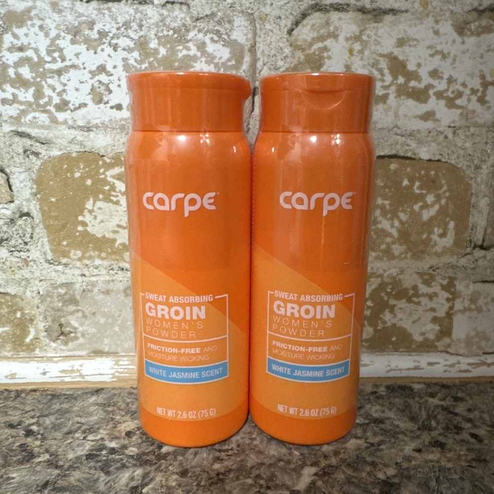 Carpe Sweat Absorbing GROIN POWDER 2 2.6oz / 75g  WHITE JASMINE Scent For Women